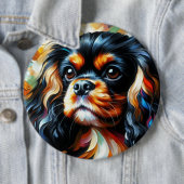 Cavalier King Charles Spaniel Honden Acrylprint Ronde Button 6,0 Cm (In situ)