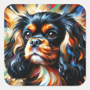 Cavalier King Charles Spaniel Honden Acrylprint Vierkante Sticker