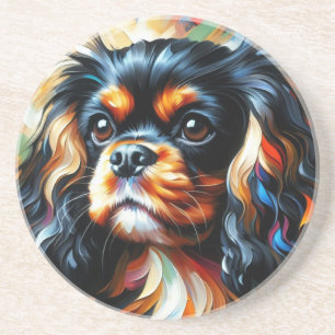 Cavalier King Charles Spaniel Honden Acrylprint Zandsteen Onderzetter