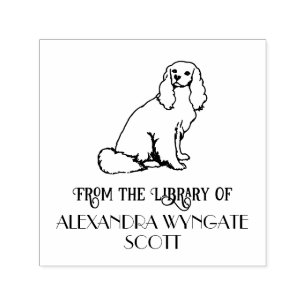 Cavalier King Charles Spaniel Hondenbibliotheek Bo Zelfinktende Stempel