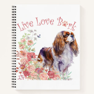 Cavalier King Charles Spaniel Hondenmoeder Bloemst Notitieboek