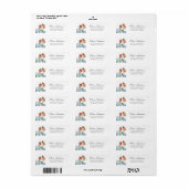 Cavalier King Charles Spaniel Hydrangea Adres Etiket (Full Sheet)
