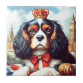 Cavalier King Charles Spaniel Illustratie Tegeltje (Voorkant)