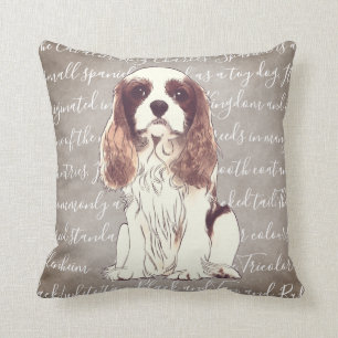 Cavalier King Charles Spaniel Illustration Pillow Kussen
