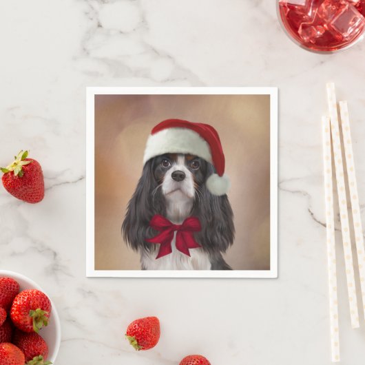 Cavalier King Charles Spaniel in het rode pet van Servet (Insitu)