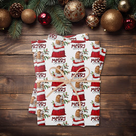 Cavalier King Charles Spaniel in Holiday Gift Bag Inpakpapier Vel