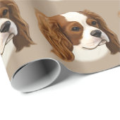 Cavalier King Charles Spaniel in Portret Cadeaupapier (Rol Hoek)