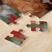 Cavalier King Charles Spaniel in Santa Hat Legpuzzel (Zijkant)