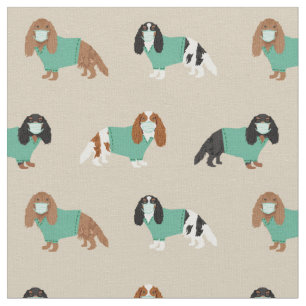 Cavalier King Charles Spaniel in struikgewas Stof