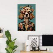 Cavalier King Charles Spaniel In Suit Poster (Bureau à domicile)