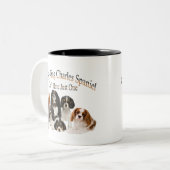 Cavalier King Charles Spaniel kan niet slechts één Tweekleurige Koffiemok (Voorkant links)
