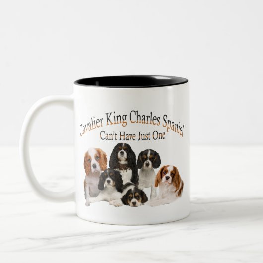 Cavalier King Charles Spaniel kan niet slechts één Tweekleurige Koffiemok (Links)