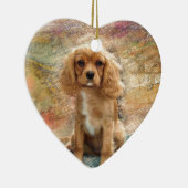 Cavalier King Charles Spaniel Keramisch Ornament (Rechts)