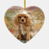Cavalier King Charles Spaniel Keramisch Ornament (Voorkant)