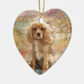 Cavalier King Charles Spaniel Keramisch Ornament (Links)