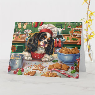 Cavalier King Charles Spaniel Kerstbakkerij Kaart