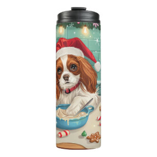 Cavalier King Charles Spaniel Kerstbakkerij Thermosbeker