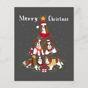 Cavalier King Charles Spaniel Kerstboom Kerstmis Flyer