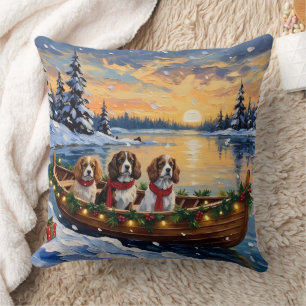 Cavalier King Charles Spaniel Kerstboot Kussen