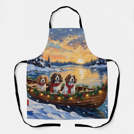 Cavalier King Charles Spaniel Kerstboot Schort (Voorkant)
