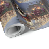 Cavalier King Charles Spaniel Kerstfeest Cadeaupapier (Rol Hoek)