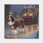 Cavalier King Charles Spaniel Kerstfeest Magneet (Voorkant)