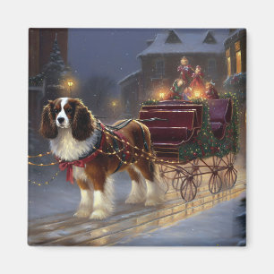 Cavalier King Charles Spaniel Kerstfeest Magneet
