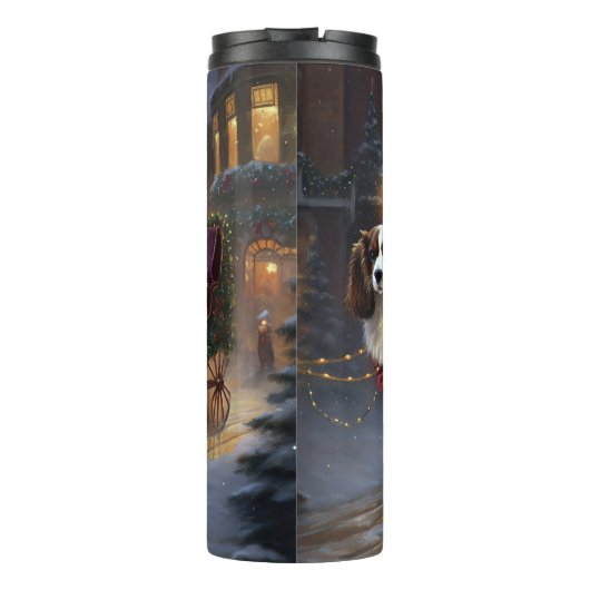 Cavalier King Charles Spaniel Kerstfeest Thermosbeker (Achterkant)