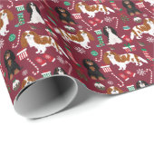 Cavalier King Charles Spaniel kersthond Cadeaupapier (Rol Hoek)