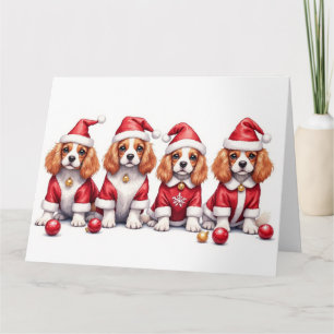 Cavalier King Charles Spaniel Kerstjurk Kaart