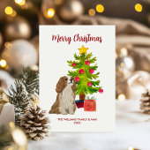 Cavalier King Charles Spaniel kerstkaart