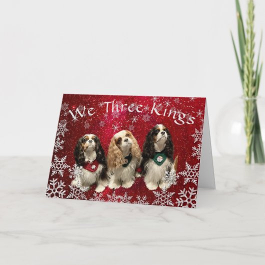Cavalier King Charles Spaniel kerstkaart Feestdagen Kaart (Voorkant)