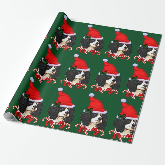 Cavalier King Charles Spaniel Kerstmis Cadeaupapier (Uitgerold)