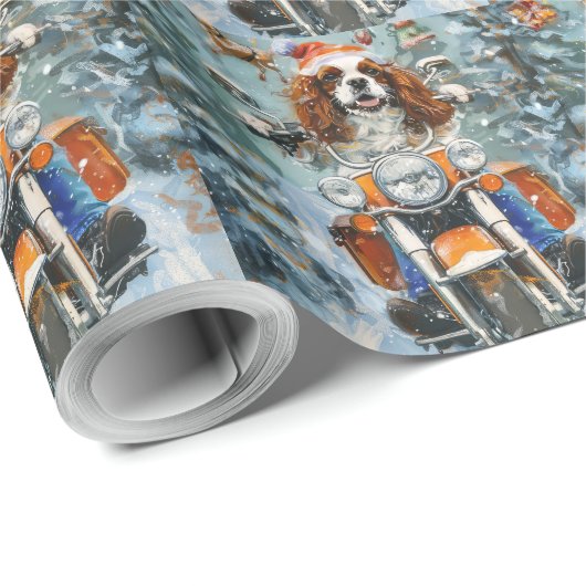 Cavalier King Charles Spaniel Kerstmis Cadeaupapier (Rol Hoek)