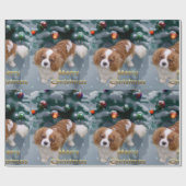 Cavalier King Charles Spaniel Kerstmis Cadeaupapier (Vlak)