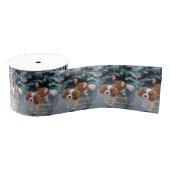Cavalier King Charles Spaniel Kerstmis Grosgrain Lint (Spoel)