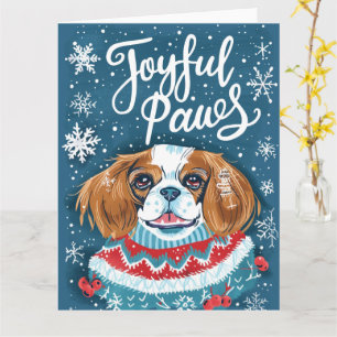 Cavalier King Charles Spaniel Kerstmis Kaart