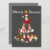 Cavalier King Charles Spaniel kerstmis Kaart (Voorkant / Achterkant)