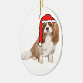 Cavalier King Charles Spaniel Kerstmis Keramisch Ornament (Links)
