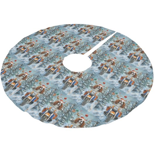 Cavalier King Charles Spaniel Kerstmis Kerstboom Rok (Gekanteld)