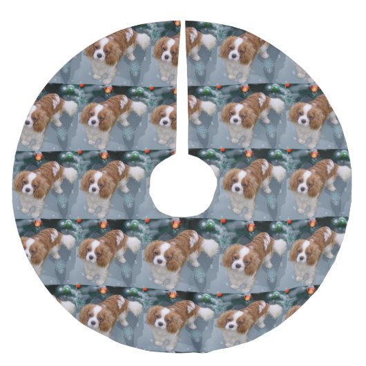 Cavalier King Charles Spaniel Kerstmis Kerstboom Rok (Voorkant)