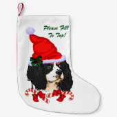 Cavalier King Charles Spaniel Kerstmis Kleine Kerstsok (Voorkant)