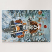 Cavalier King Charles Spaniel Kerstmis Legpuzzel (Horizontaal)