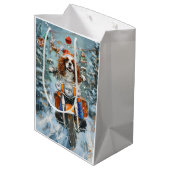 Cavalier King Charles Spaniel Kerstmis Medium Cadeauzakje (Achterkant Gekanteld)