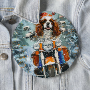 Cavalier King Charles Spaniel Kerstmis Ronde Button 6,0 Cm