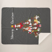 Cavalier King Charles Spaniel kerstmis Sherpa Deken (Voorkant (horizontaal))