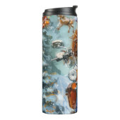 Cavalier King Charles Spaniel Kerstmis Thermosbeker (Gedraaid links)