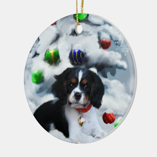 Cavalier King Charles Spaniel kerstornament Keramisch Ornament (Links)