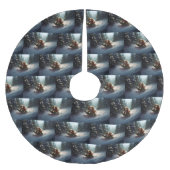 Cavalier King Charles Spaniel Kerstsneeuw Kerstboom Rok (Voorkant)