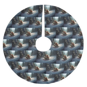 Cavalier King Charles Spaniel Kerstsneeuw Kerstboom Rok